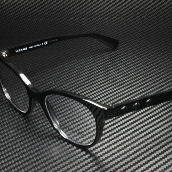 Versace Stunning Blacked Out Eyeglasses! NEW! - Picture 1 of 5